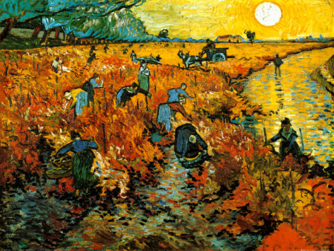 The Red Vineyard at Arles - Vincent Van Gogh Paintings - Click Image to Close